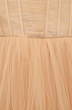 Детское платье venice SASHA KIM бежевого цвета, арт. УТ-00001604 | Фото 3 (Рукава: Короткие; Драгоценные камни: Проставлено; Материал сплава: Проставлено; Материал внешний: Синтетический материал; Материал подклада: Вискоза; Случай: Вечерний; Девочки Кросс-КТ: Платье-одежда; Ростовка одежда: 6 лет | 116 см, 10 - 11 лет | 140 - 146см, 12 лет | 152 см, 8 лет | 128 см)