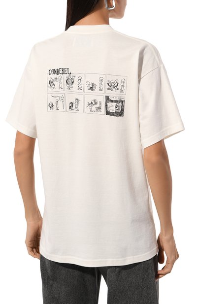 Хлопковая футболка DOMREBEL молочного цвета по цене 15400 руб., арт. MIGRAINE/T-SHIRT, фото 4 Хлопковая футболка DOMREBEL, арт. MIGRAINE/T-SHIRT, фото 4