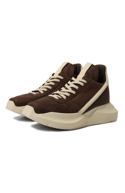 Кроссовки geth runner из нубука RICK OWENS, арт. RR02C7814, фото 1