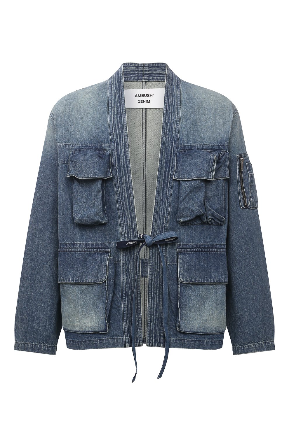 Джинсовая куртка AMBUSH темно-синего цвета по цене 89950 руб., арт. BMYE003S21DEN001, фото 1 Джинсовая куртка AMBUSH, арт. BMYE003S21DEN001, фото 1
