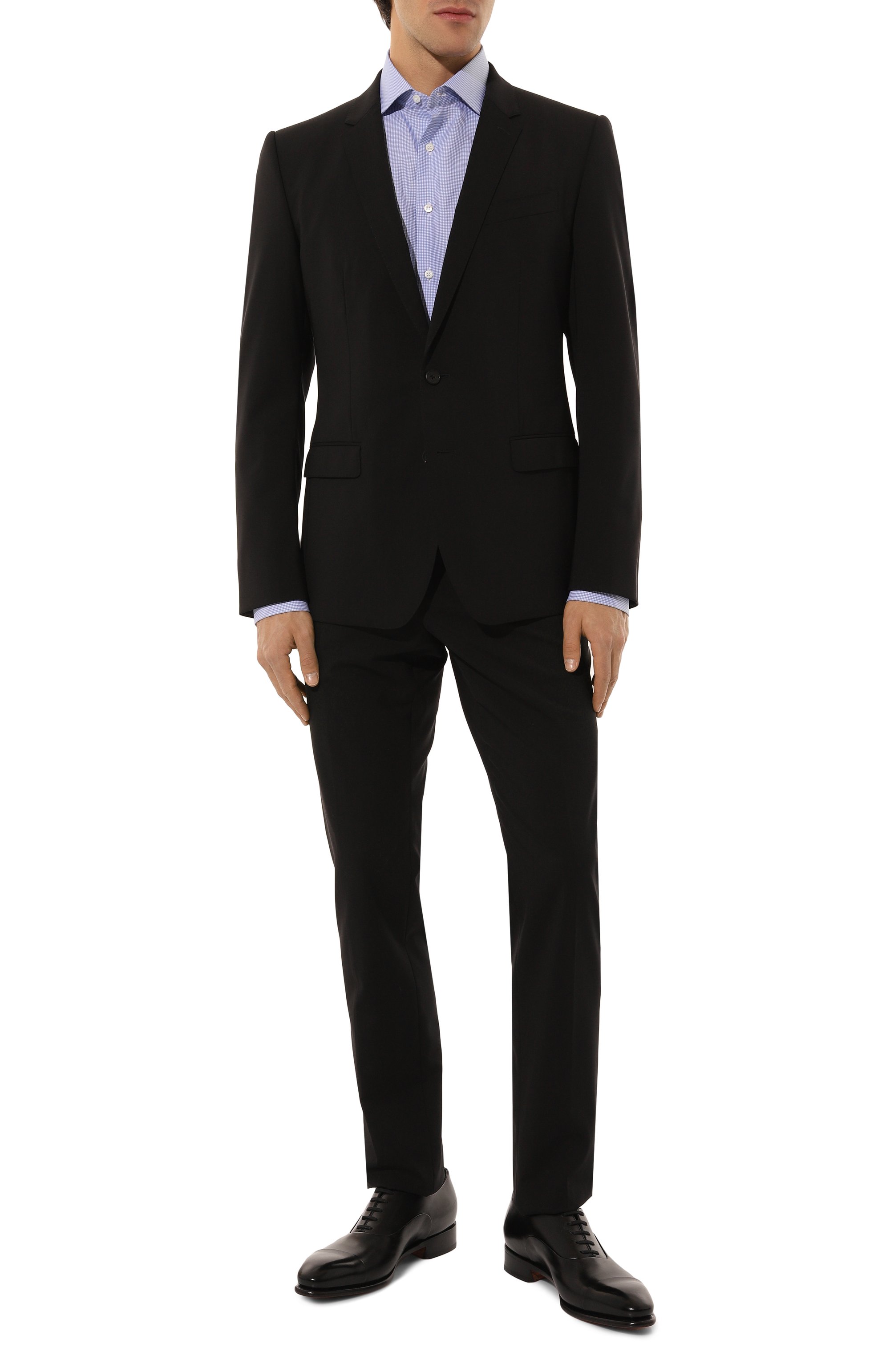 Кожаные оксфорды carter SANTONI черного цвета по цене 108000 руб., арт. MCCR12621MC1HVVDN01, фото 2 Кожаные оксфорды carter SANTONI, арт. MCCR12621MC1HVVDN01, фото 2