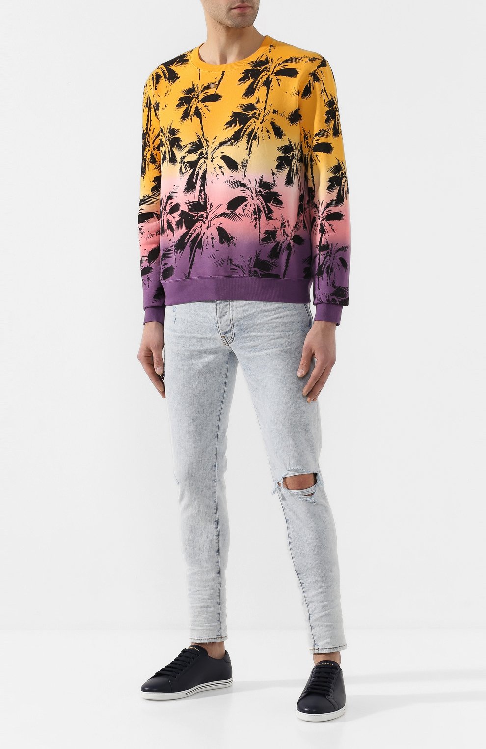 Хлопковый свитшот SAINT LAURENT, арт. 603302/YB0Y2, фото 2