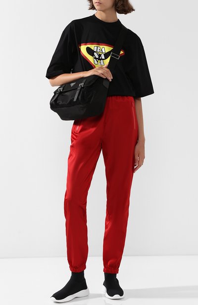 Текстильные кроссовки на контрастной подошве PRADA, арт. 1T898I-3KKD-F0967-25, фото 2