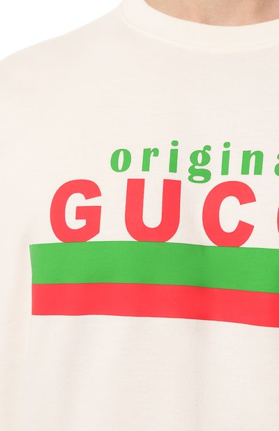 Хлопковая футболка GUCCI, арт. 616036 XJCOQ, фото 5