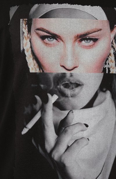 Хлопковая футболка BISIBIGLIO черного цвета по цене 11550 руб., арт. SU0R MAD0NNA, фото 5 Хлопковая футболка BISIBIGLIO, арт. SU0R MAD0NNA, фото 5