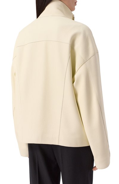 Кожаная куртка MASLOV кремового цвета по цене 286000 руб., арт. Z017, фото 4 Кожаная куртка MASLOV, арт. Z017, фото 4