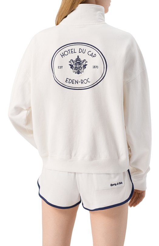 Хлопковый свитшот Sporty and Rich ST08760666WH01 Белый  ST08760666WH01 Фото 4