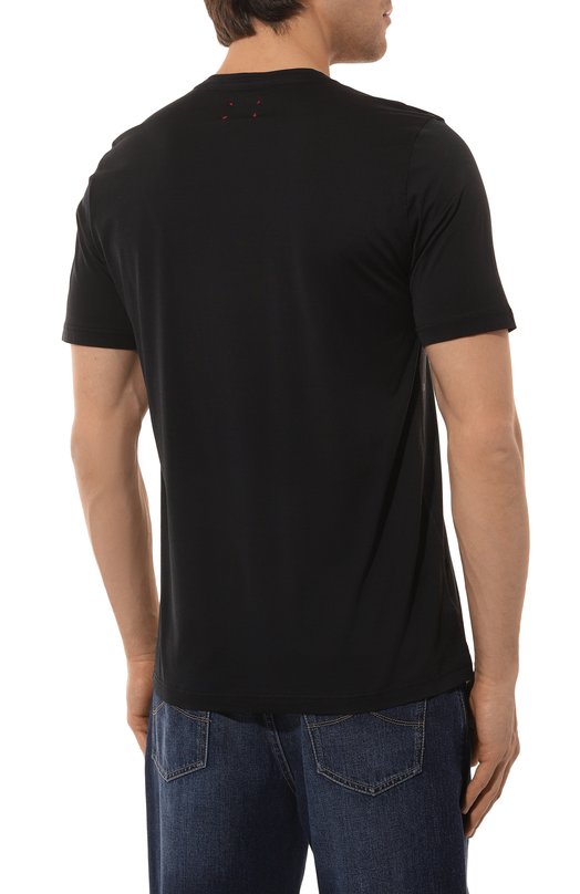 Хлопковая футболка Kiton UMK0490K5 Чёрный  UMK0490K5 Фото 4