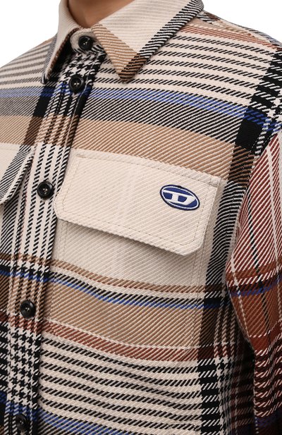 Рубашка из хлопка и шерсти DIESEL, арт. A03579/0EFAD, фото 5