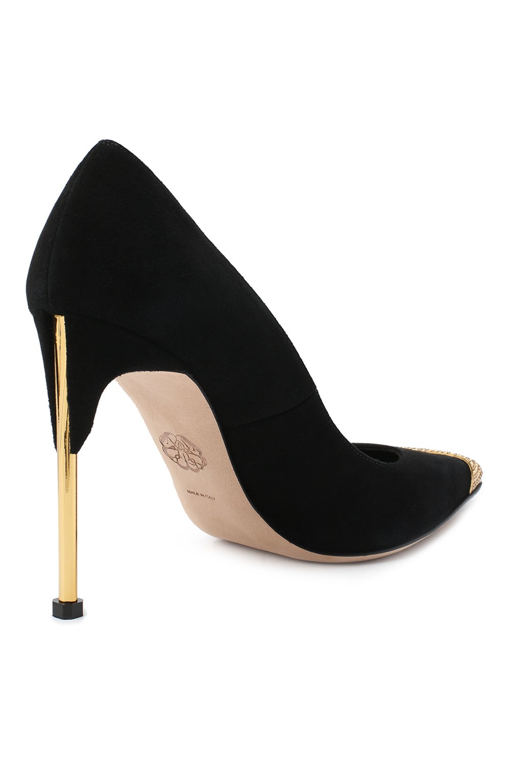 Замшевые туфли ALEXANDER MCQUEEN черного цвета по цене 83400 руб., арт. 633501/WHR73, фото 4 Замшевые туфли ALEXANDER MCQUEEN, арт. 633501/WHR73, фото 4