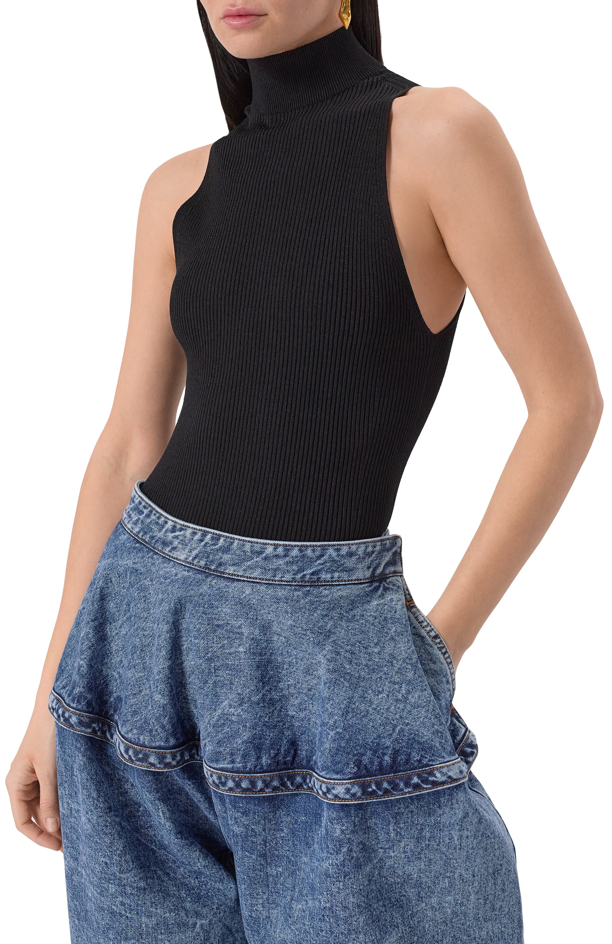 Боди из вискозы ALAIA, арт. AA9B0361K017A, фото 3