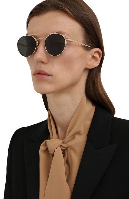 Женские оправа MOSCOT золотого цвета, арт. DREY CLIP 0700-01 | Фото 2 (Тип очков: Оправа; Региональные ограничения белый список (Axapta Mercury): RU; Кросс-КТ: Оправы-унисекс; Оптика Гендер: оптика-унисекс)