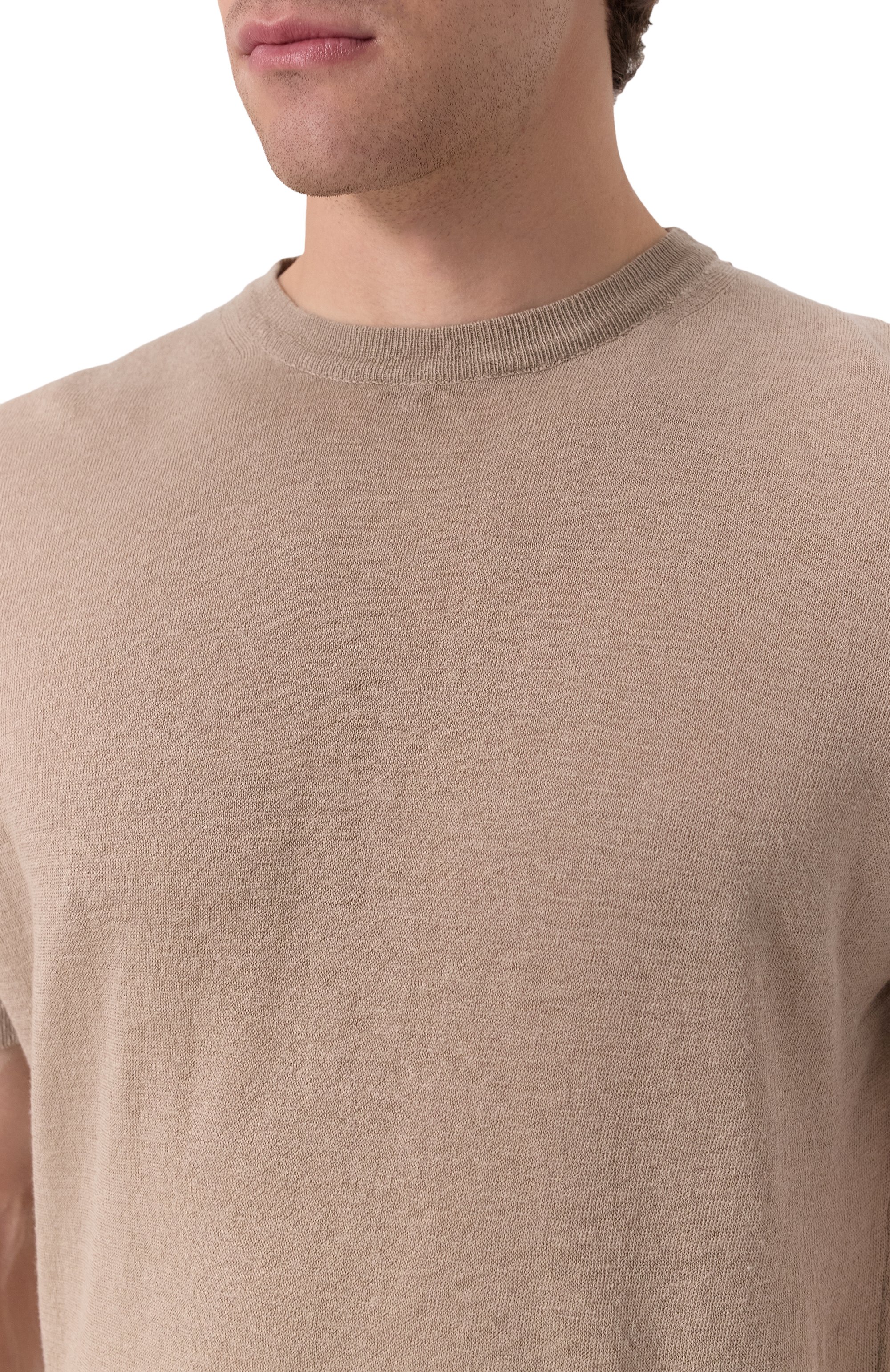 Джемпер изо льна и хлопка INLINUM бежевого цвета по цене 19250 руб., арт. S0FIA, фото 5 Джемпер изо льна и хлопка INLINUM, арт. S0FIA, фото 5