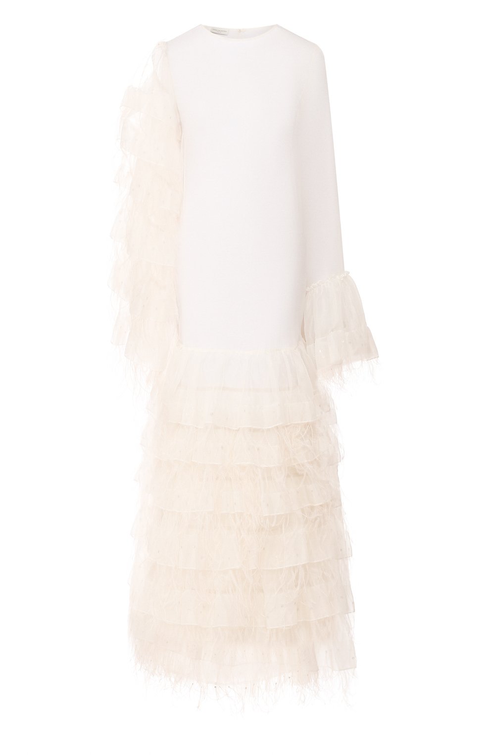 Платье с отделкой перьями  DRIES VAN NOTEN, арт. 201-11039-9065, фото 1