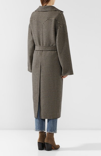Пальто из смеси шерсти и шелка NANUSHKA, арт. ALAM0_H0UNDST00TH_D0UBLE SILK W00L BLEND, фото 4