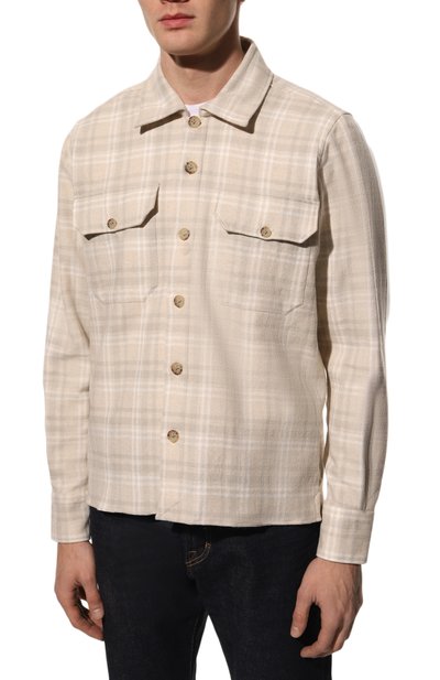 Рубашка из шерсти и хлопка ELEVENTY PLATINUM, арт. F75CAMF07 TES0F163, фото 3