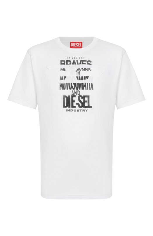 Хлопковая футболка Diesel A21027/0DMBJ Серый A21027/0DMBJ