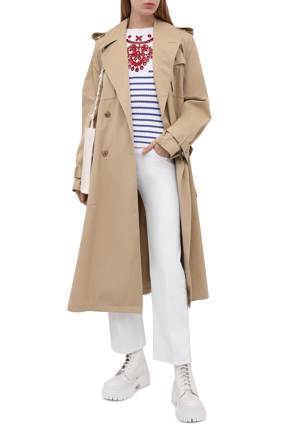 Хлопковый пуловер REDVALENTINO голубого цвета по цене 55150 руб., арт. VR0KC08F/5U4, фото 2 Хлопковый пуловер REDVALENTINO, арт. VR0KC08F/5U4, фото 2