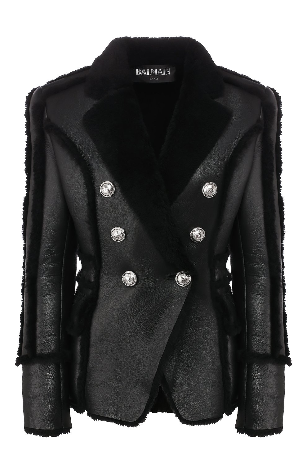 Укороченная дубленка BALMAIN черного цвета по цене 394000 руб., арт. SF28432/L080, фото 1 Укороченная дубленка BALMAIN, арт. SF28432/L080, фото 1