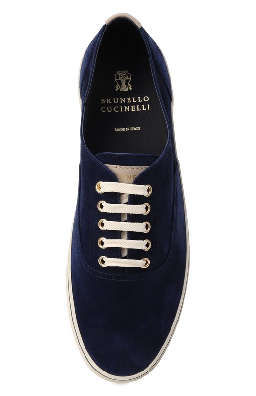 Замшевые кеды Brunello Cucinelli MPUCSGZ334 Синий  MPUCSGZ334 Фото 6