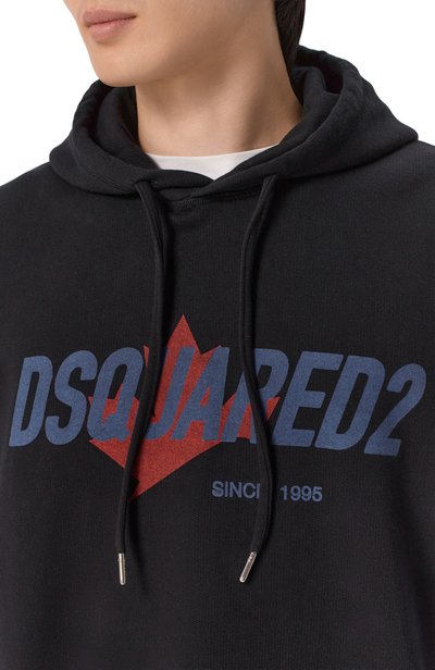 Хлопковое худи DSQUARED2 черного цвета по цене 47200 руб., арт. S74GU0951/D25029, фото 5 Хлопковое худи DSQUARED2, арт. S74GU0951/D25029, фото 5