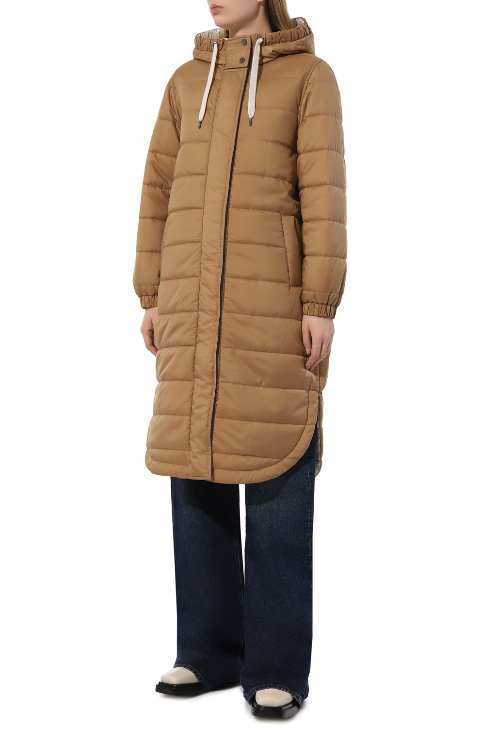 Утепленная куртка BRUNELLO CUCINELLI коричневого цвета по цене 543500 руб., арт. MH5049699P, фото 3 Утепленная куртка BRUNELLO CUCINELLI, арт. MH5049699P, фото 3