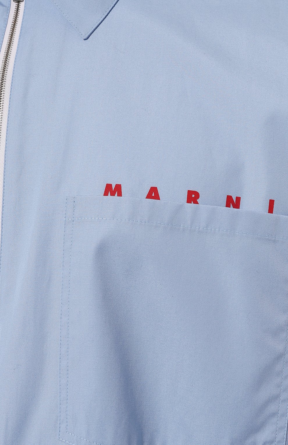 Хлопковая куртка-рубашка MARNI голубого цвета по цене 73600 руб., арт. CUMU0297P0/USCT88, фото 5 Хлопковая куртка-рубашка MARNI, арт. CUMU0297P0/USCT88, фото 5