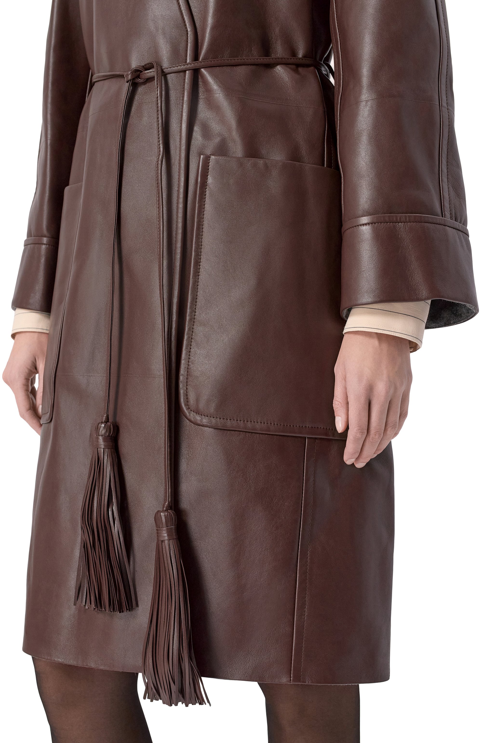 Кожаное пальто BOTTEGA VENETA, арт. 835292/V5BX0, фото 5