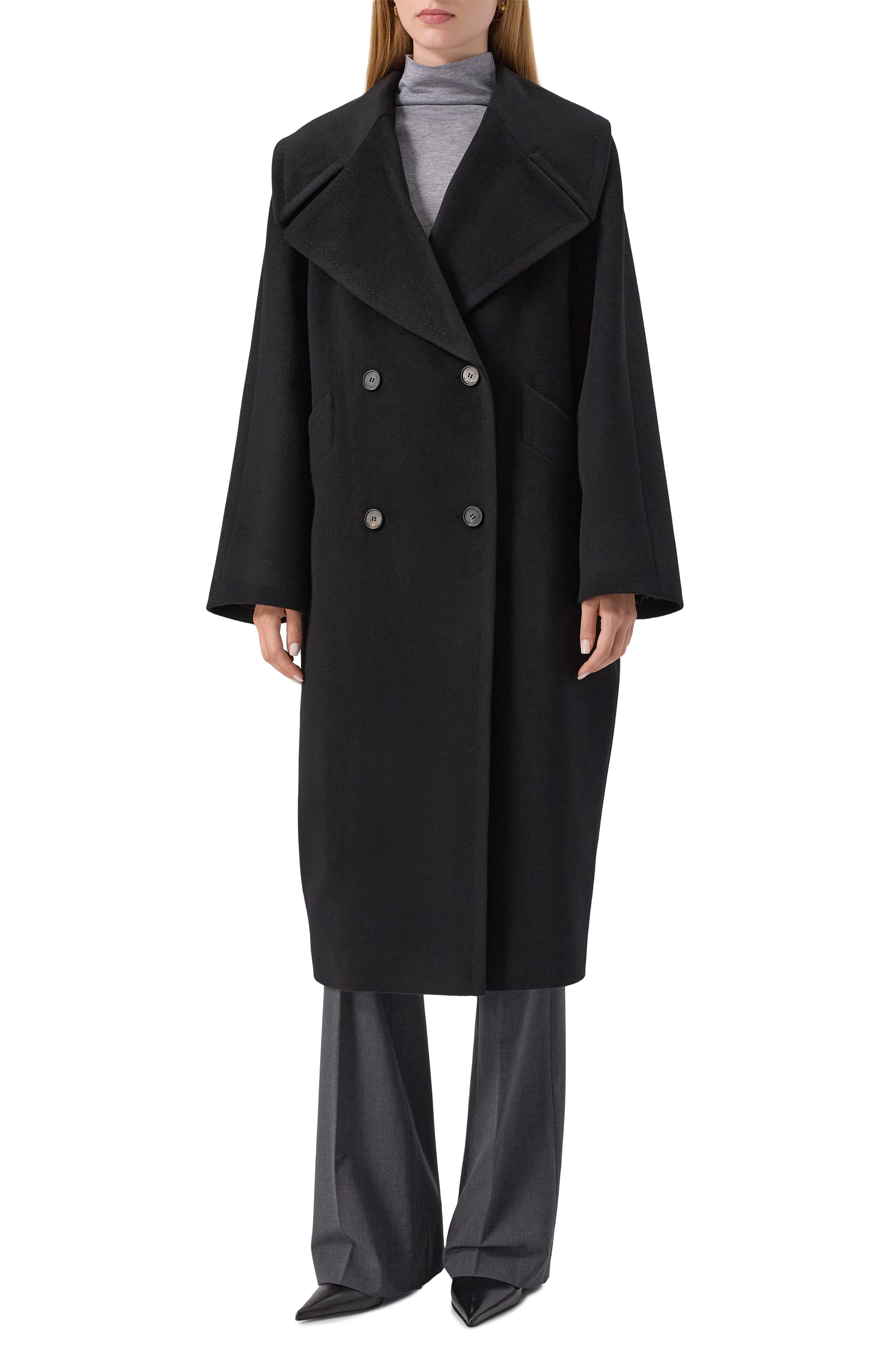 Пальто из шерсти и кашемира FREEAGE, а�рт. WW26.CT024.3060.900, фото 3