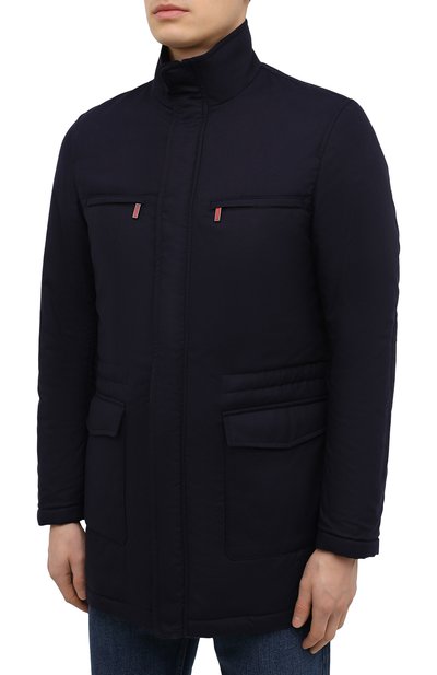 Куртка из шелка и кашемира KITON темно-синего цвета по цене 827500 руб., арт. UW0891MV07T80, фото 3 Куртка из шелка и кашемира KITON, арт. UW0891MV07T80, фото 3