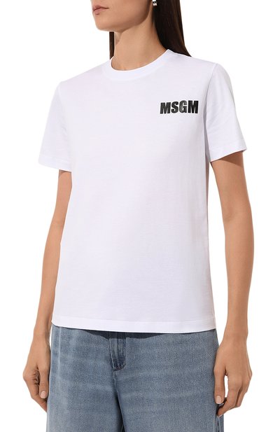 Хлопковая футболка MSGM, арт. 3441MDM104/237002, фото 3