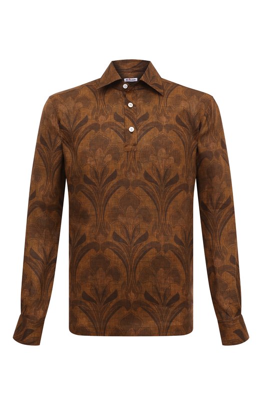 

Льняная рубашка Kiton, Коричневый