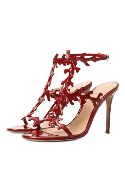 Женские кожаные босоножки ocean 95 GIANVITO ROSSI, арт. G32649.95RIC.NUIR0UG