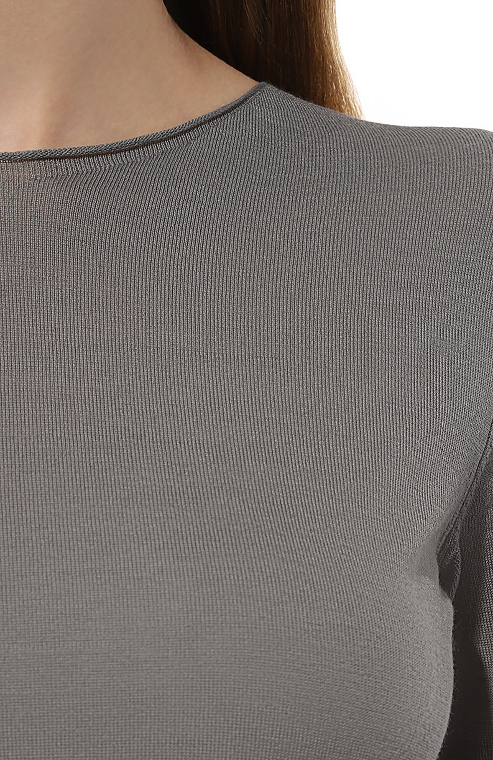 Шерстяной пуловер MRZ серого цвета по цене 35150 руб., арт. 0004, фото 5 Шерстяной пуловер MRZ, арт. 0004, фото 5