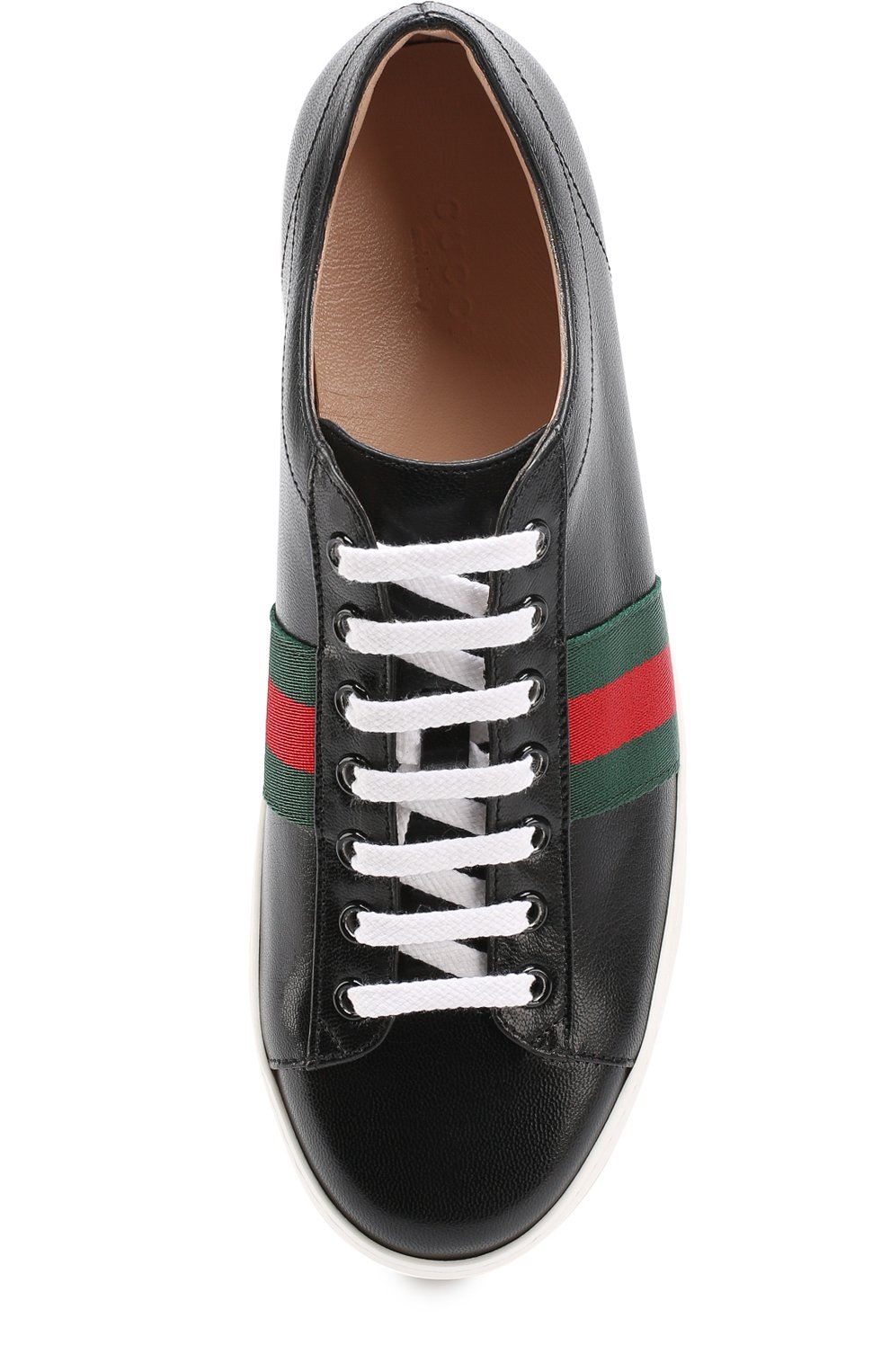 Кожаные кеды peggy на платформе GUCCI, арт. 452312/D3VN0, фото 4