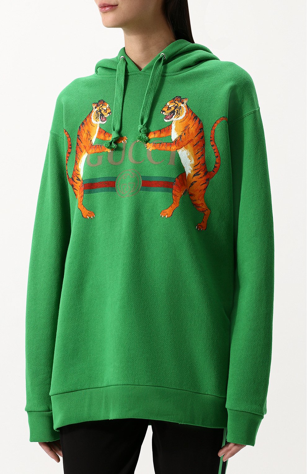 Хлопковая то лстовка свободного кроя с логотипом бренда GUCCI, арт. 469251/X3L48, фото 3