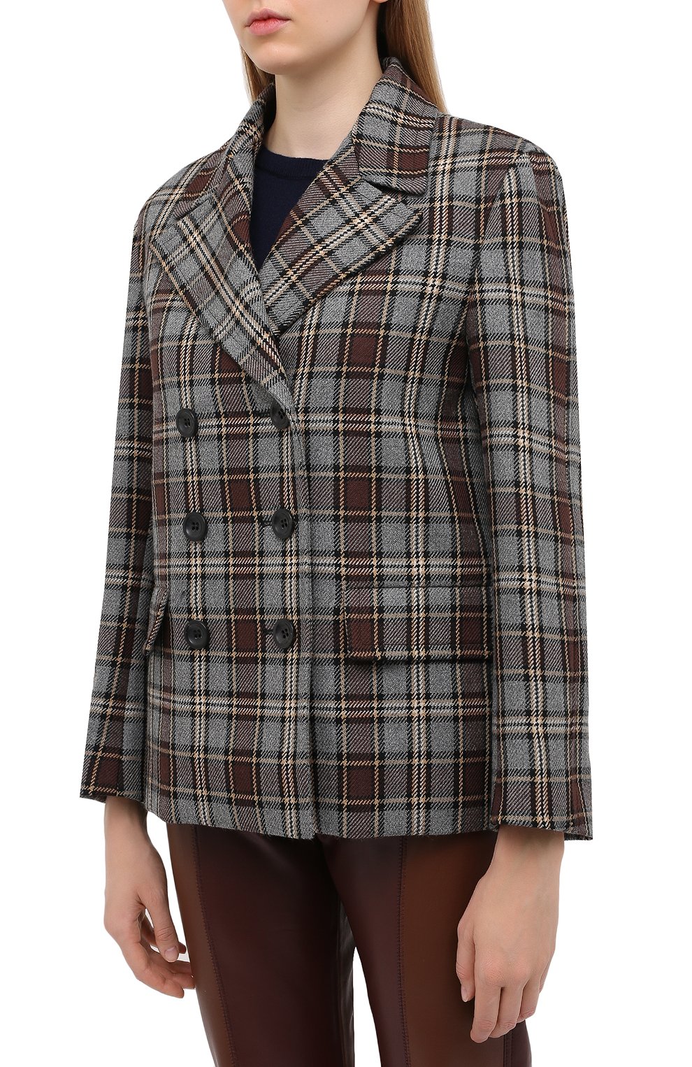 Шерстяной жакет DRIES VAN NOTEN серого цвета по цене 127500 руб., арт. 202-30510-1037, фото 4 Шерстяной жакет DRIES VAN NOTEN, арт. 202-30510-1037, фото 4