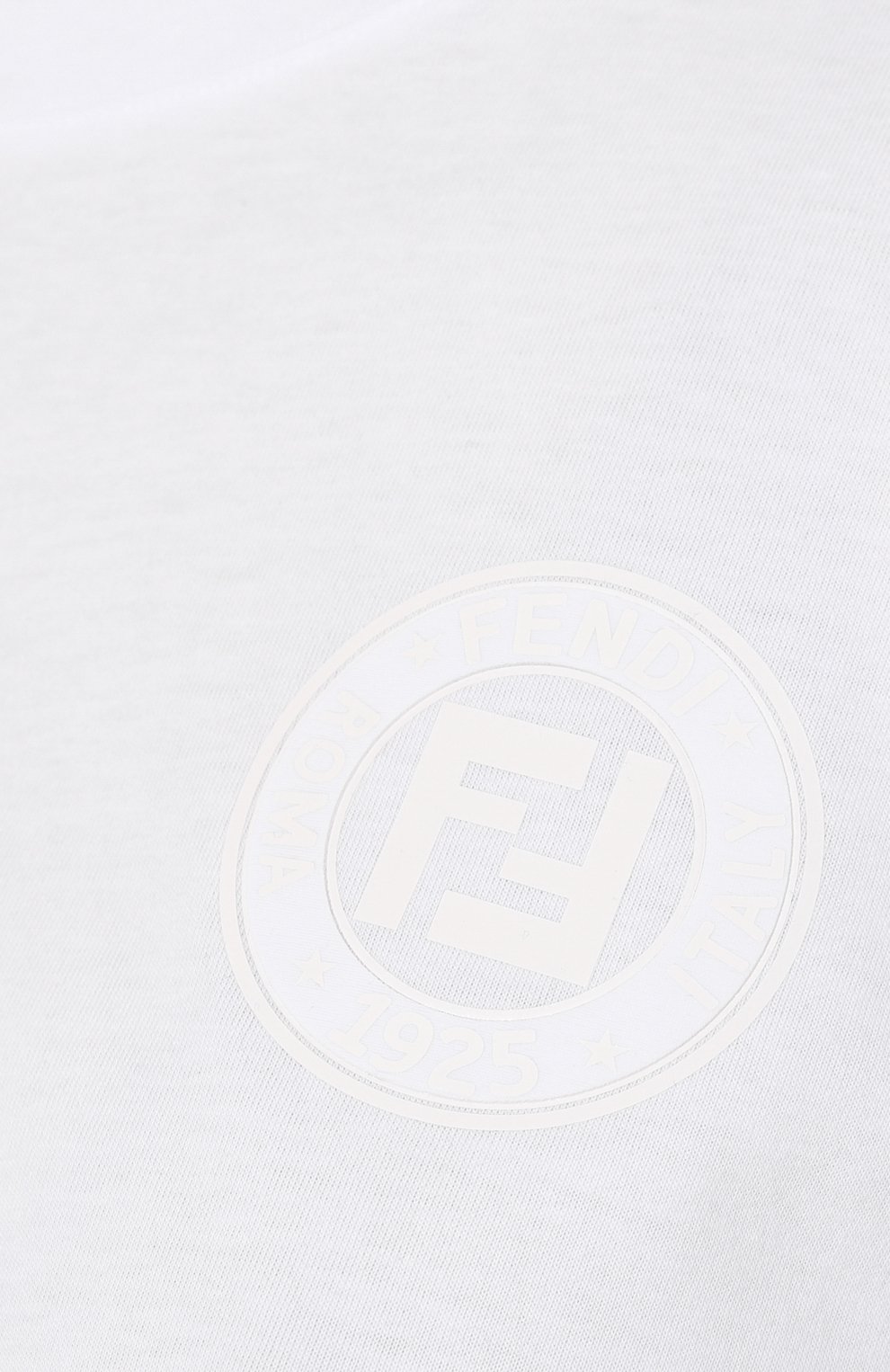 Хлопковая футболка FENDI белого цвета по цене 25950 руб., арт. FAF114 A8WI, фото 5 Хлопковая футболка FENDI, арт. FAF114 A8WI, фото 5