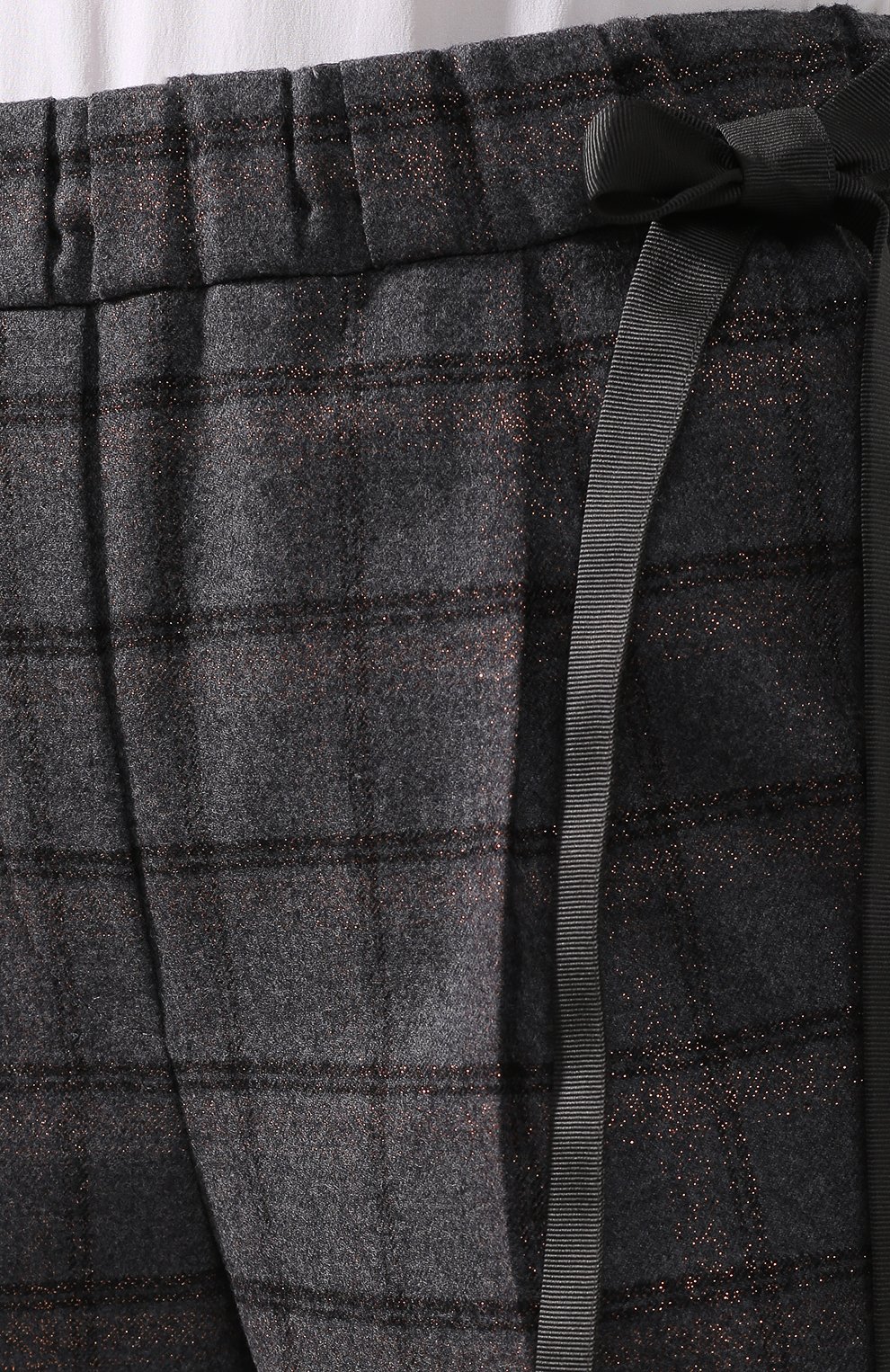 Укороченные шерстяные брюки в клетку BRUNELLO CUCINELLI, арт. MB506P6842, фото 5