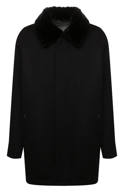 Мужской кашемировое пальто с меховой отделкой ZILLI, арт. MAW-TIMBU-03001/0001/62-68