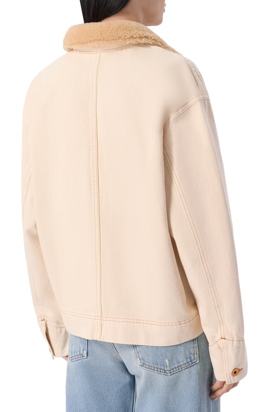Джинсовая куртка Casey Square Worker SLVRLAKE CATK407PWECR Кремовый  CATK407PWECR Фото 4