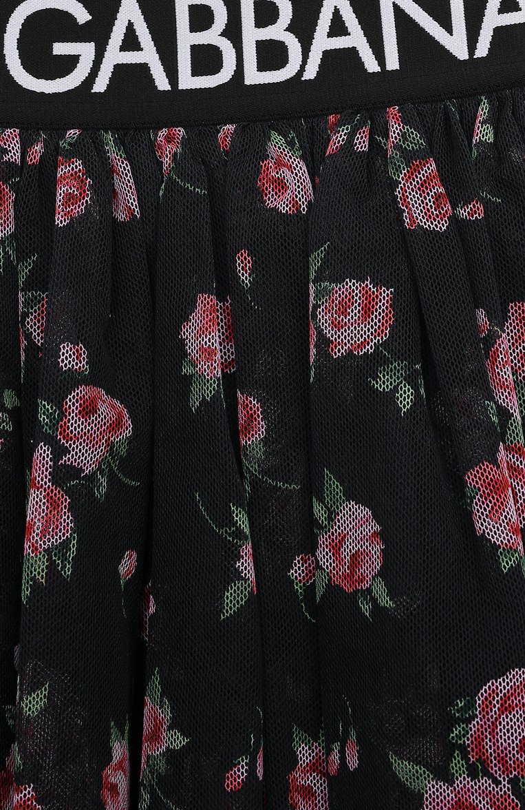 Детская юбка DOLCE & GABBANA разноцветного цвета, арт. L54I73/HS5LB/8-14 | Фото 3 (Материал внешний: Синтетический материал, Хлопок; Нос: Не проставлено; Материал подклада: Вискоза; Автоматизация состава: Проставлено)