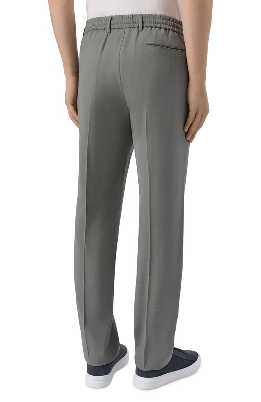 Брюки из шерсти и вискозы Berwich SPIAGGIA 20/ZG1350 Зелёный  SPIAGGIA 20/ZG1350 Фото 4