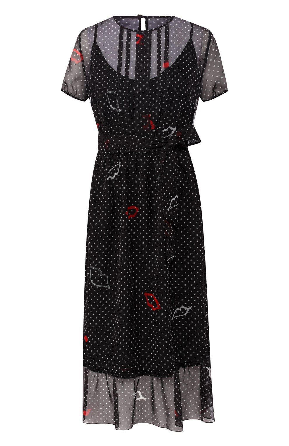 Платье с принтом TEREKHOV GIRL черного цвета по цене 24500 руб., арт. 2D078/8666.LIPS910/S19, фото 1 Платье с принтом TEREKHOV GIRL, арт. 2D078/8666.LIPS910/S19, фото 1