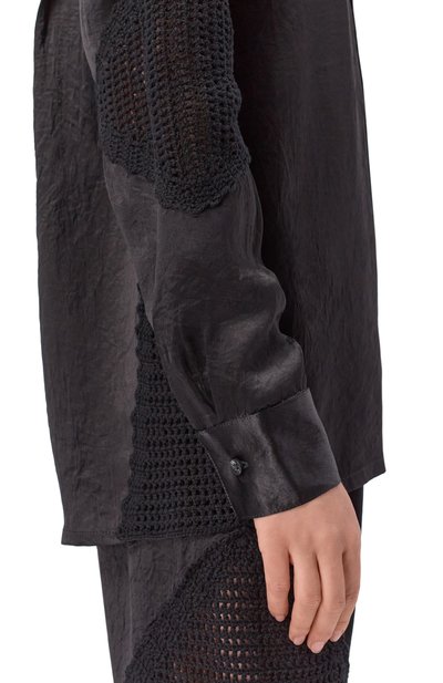 Рубашка YUZEFI, арт. LUMI-ACETATE CR0CHET SHIRT/SATEEN, фото 5