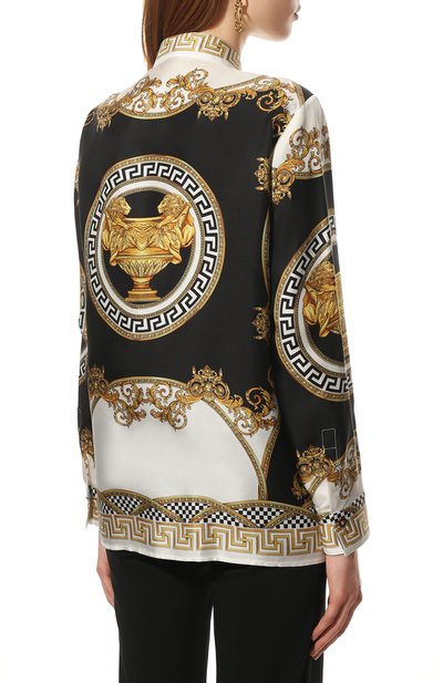 Шелковая рубашка VERSACE разноцветного цвета по цене 163500 руб., арт. 1001360/1A03065, фото 4 Шелковая рубашка VERSACE, арт. 1001360/1A03065, фото 4