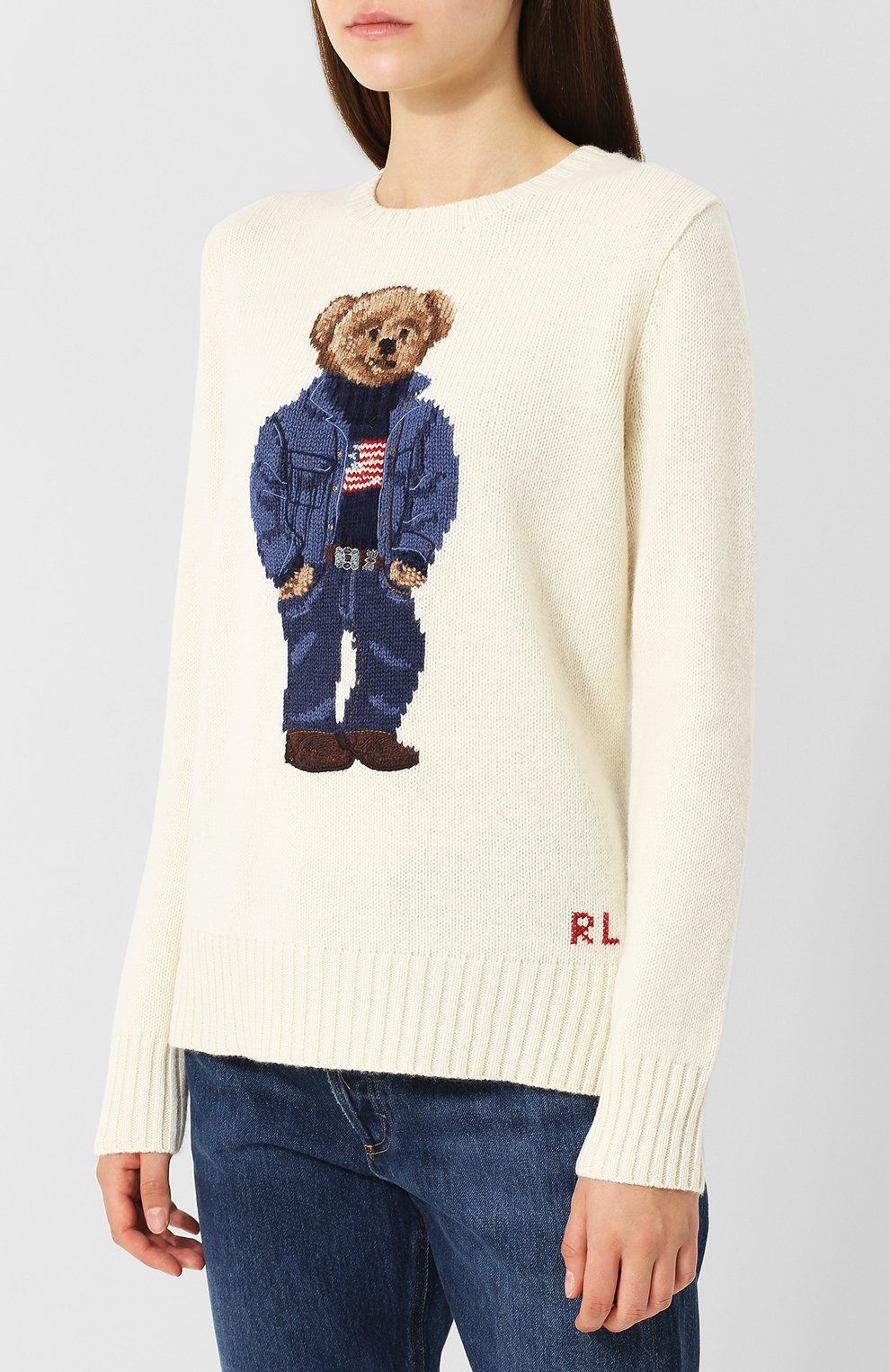 Шерстяной пуловер с вышитым принтом POLO RALPH LAUREN, арт. 211719648, фото 3