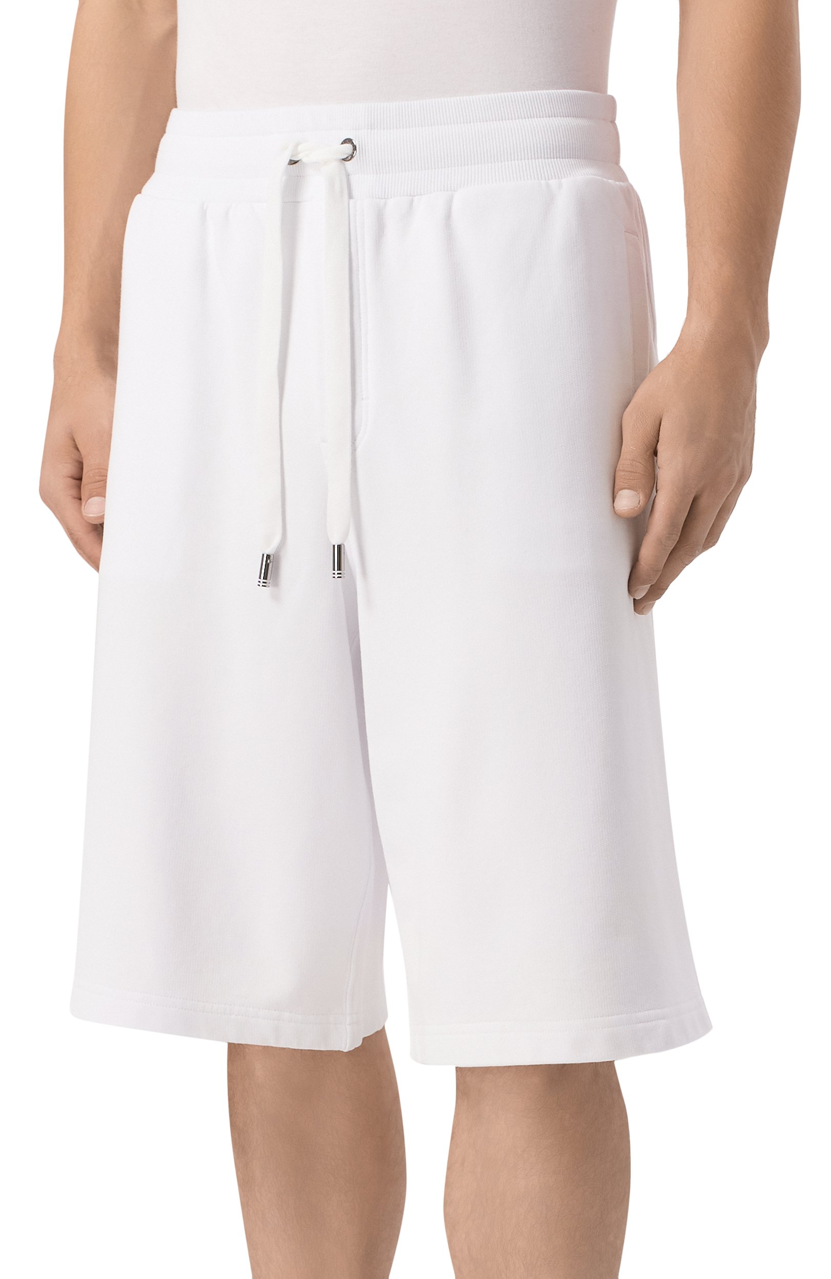 Хлопковые шорты DOLCE & GABBANA белого цвета по цене 78450 руб., арт. GP08BT/G7Q20, фото 3 Хлопковые шорты DOLCE & GABBANA, арт. GP08BT/G7Q20, фото 3