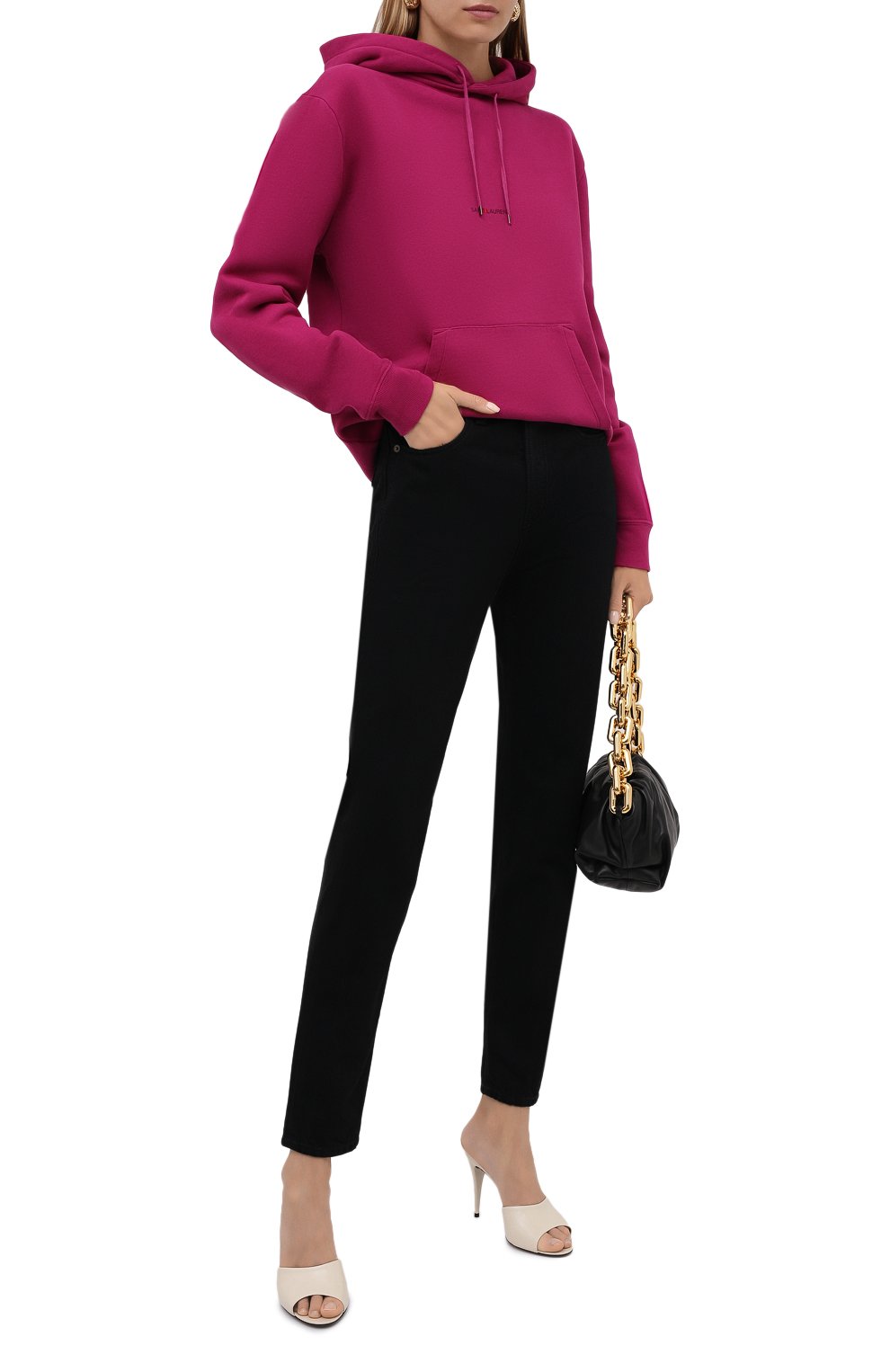 Хлопковое худи SAINT LAURENT, арт. 666164/YBQZ2, фото 2