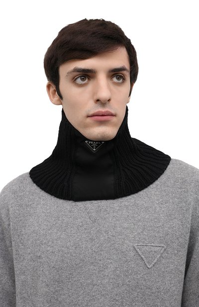 Шерстяной шарф-снуд PRADA, арт. UMS355-1WTO-F0002-202, фото 2